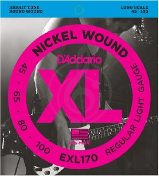 Изображение D'Addario EXL170 - Струны БАС soft long 045-100