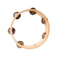 Изображение DADI HLT-081 - Тамбурин круглый без кожи 8" деревянный, 1 ряд бубенцов