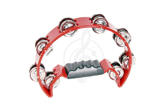 Изображение DADI MT04 - Тамбурин полумесяц, пластиковый, 16 пар бубенцов, удобная эргономичная ручка