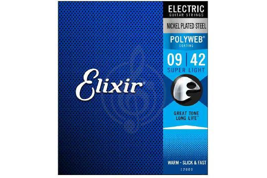 Изображение Elixir Super Light POLYWEB 12000 - Комплект струн для электрогитары