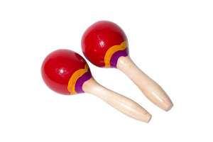 Изображение Fleet M7A - Деревянные маракасы (пара) на ручке, диаметр 5cм, длина 13см.