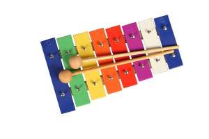 Изображение FLIGHT FM-8S Металлофон (8 разноцветных нот) Состав: металл, дерево, пластик (115x190x30)