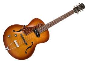Изображение Godin 037728 5th Avenue Kingpin P90 Cognac Burst - Электрогитара арктоп, леворукая