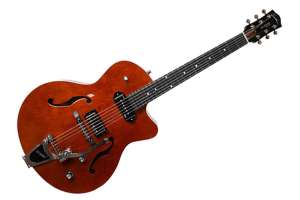 Изображение Godin 047802 5th Ave Uptown Custom Havana Brown - Электрогитара арктоп, с футляром