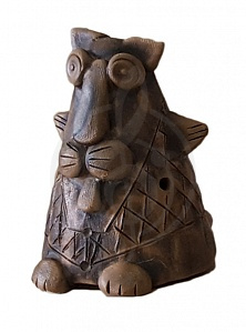 Изображение Керамика Щипановых SB01 Свистулька большая Кот,обварная