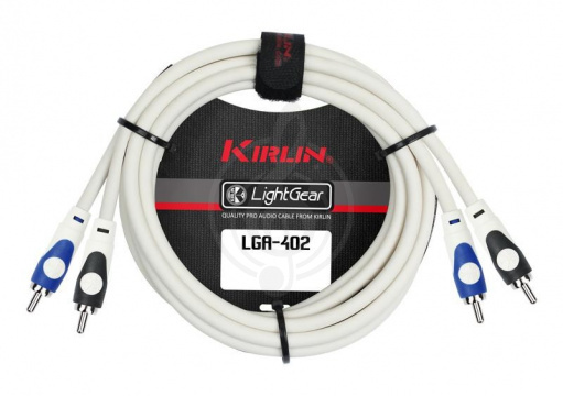 Изображение Kirlin LGA-402 1M WH - кабель соединительный 1 метр, разъемы тюльпан, белый