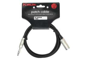 Изображение Kirlin MP-483PR 10M BK - кабель  XLR m - 1/4" Jack Stereo, черный