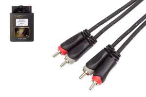 Изображение KUPFERN KRSA25 1M - Шнур аудио разъемы 2хRCA папа - 2хRCA папа