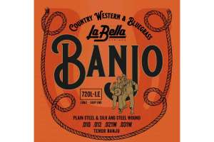 Изображение La Bella 720L-LE - Комплект 4 струн для банджо тенор