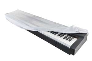 Изображение Lutner Aka-015W - Накидка для цифрового пианино универсальная бархатная, белая