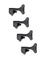 Изображение Metallor MHB-02-BK-4L Колки для бас-гитары 4л, чёрные