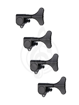 Изображение Metallor MHB-02-BK-4L Колки для бас-гитары 4л, чёрные