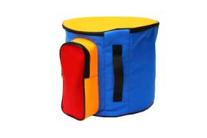 Изображение MEZZO MZ-Ch13-1blue/ora/red - Чехол для барабана кавказского