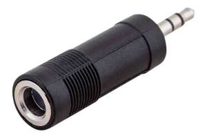 Изображение STANDS & CABLES ADA074 - переходник джек стерео мама 6,3 мм - мини-джек стерео папа 3.5 мм