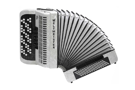 Изображение Weltmeister Romance703-III-96/70-WH-C C-griff - Аккордеон кнопочный 70/96/III/5/3, C-system, белый