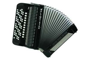Изображение Weltmeister Romance874-IV-120/87-BK Romance 874 - Аккордеон кнопочный 87/120/IV/11/5, черный