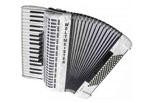 Изображение Weltmeister Topas-III-96/37-WH Topas III Аккордеон 37/96/III/7/3, белый, с ремнями и чехлом